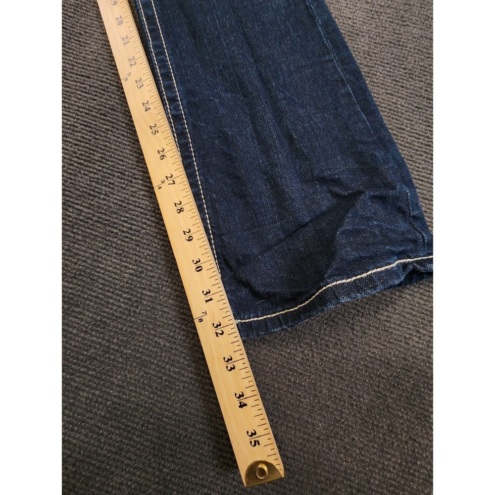 Miss Me Bootcut Jeans Women 28 Blue Embellished Pocket Y2K - Picture 15 of 15
